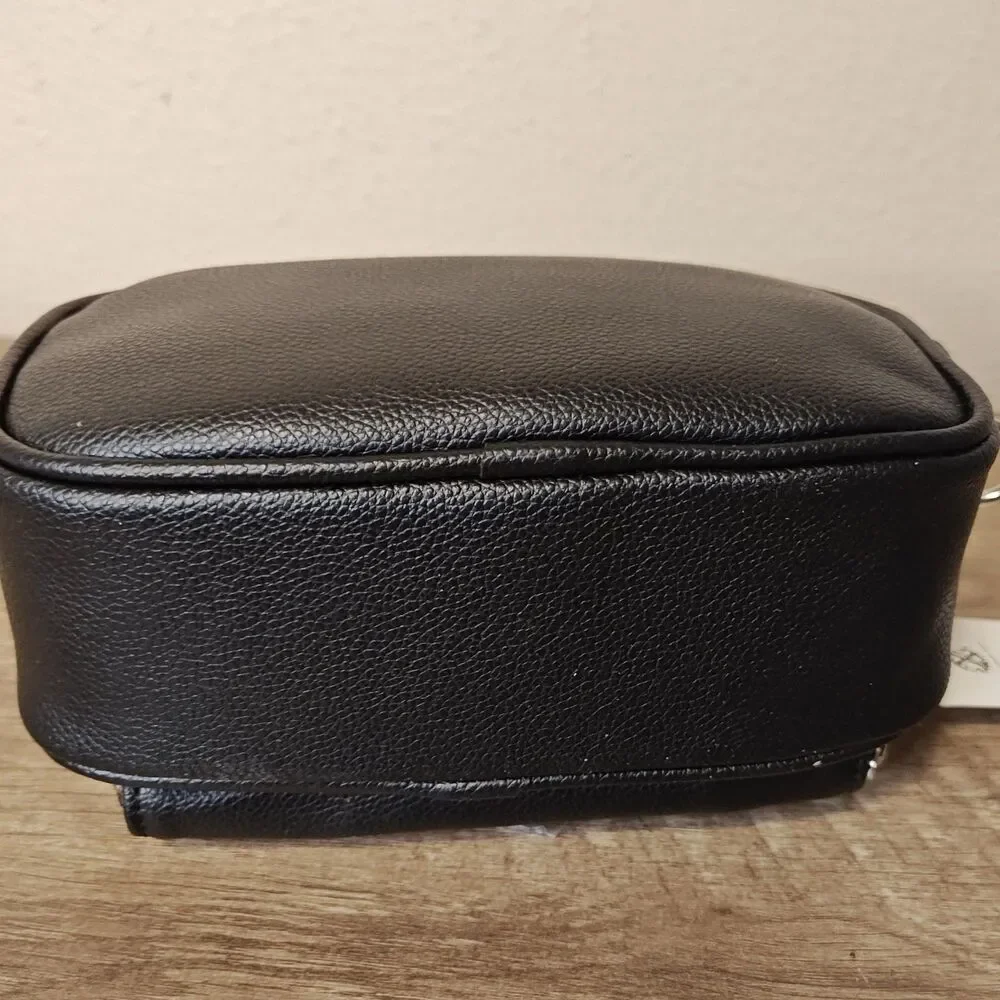 CXL by Christian‎ Lacroix Camera Bag Womens Black Eve Pebble Detachable Mini Zip